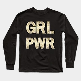 GRL PWR Gold Animal Print Long Sleeve T-Shirt